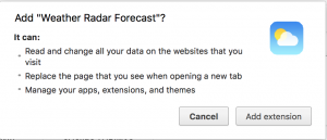 Weatherforecast notification