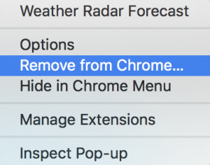 remove weather forecast