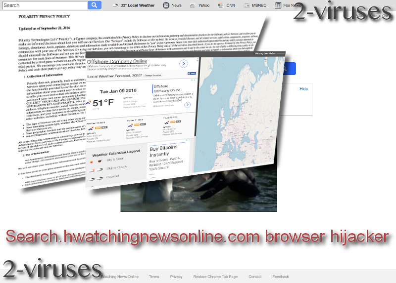 Search.hwatchingnewsonline.com browser hijacker remove