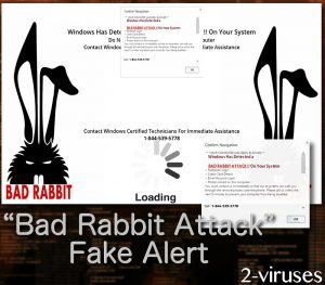 “Bad Rabbit Attack” scam