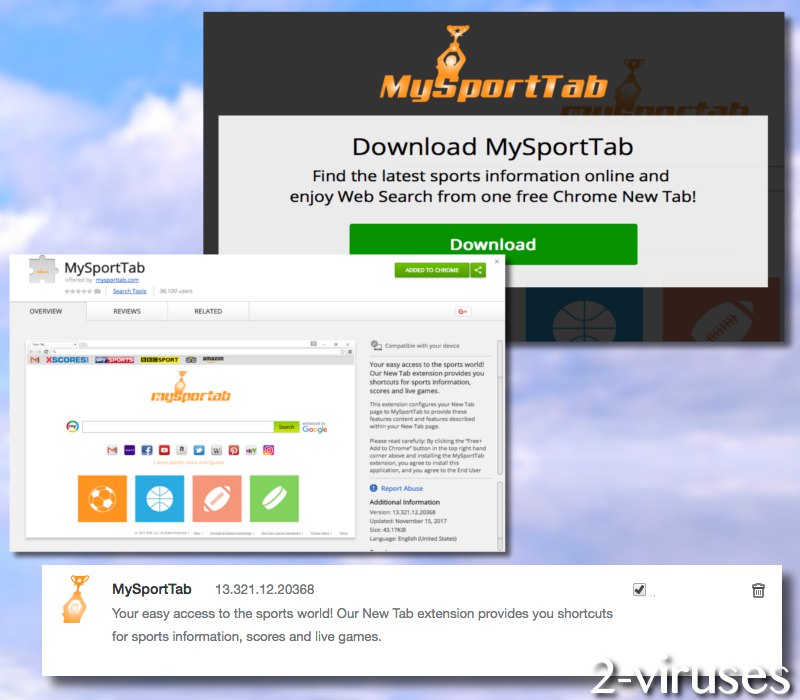MySportTab hijacker
