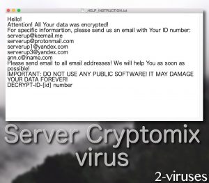 Server CryptoMix virus