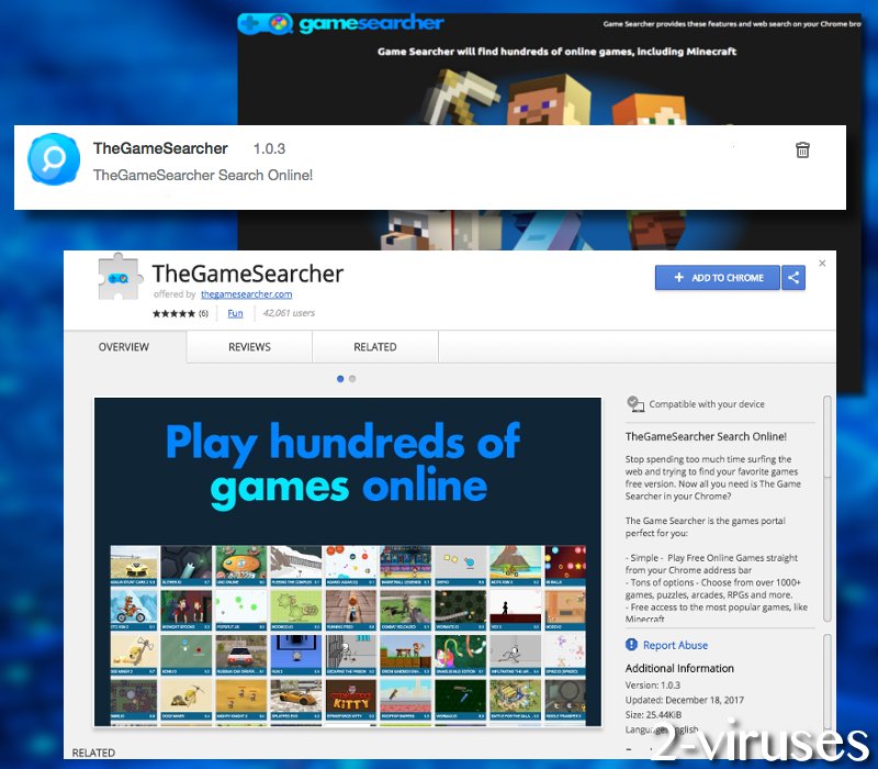 Thegamesearcher.com virus 