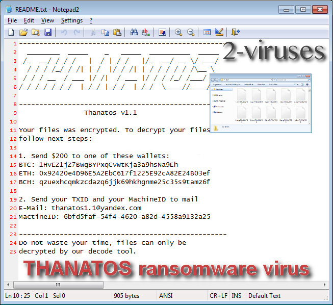 THANATOS ransomware virus remove