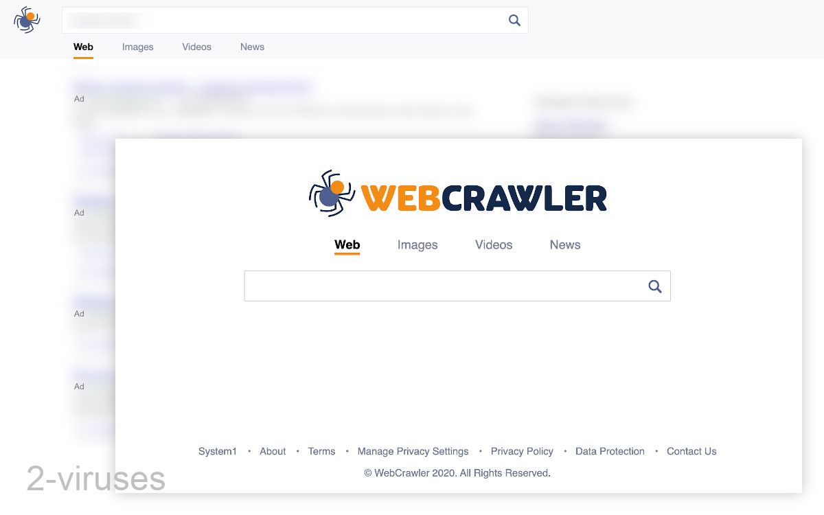 Webcrawler.com shows a lot of ads.