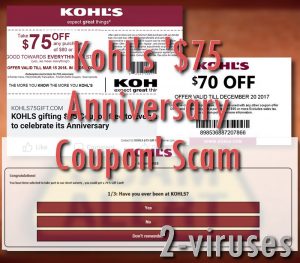Kohl’s $75 Anniversary Coupon Scam