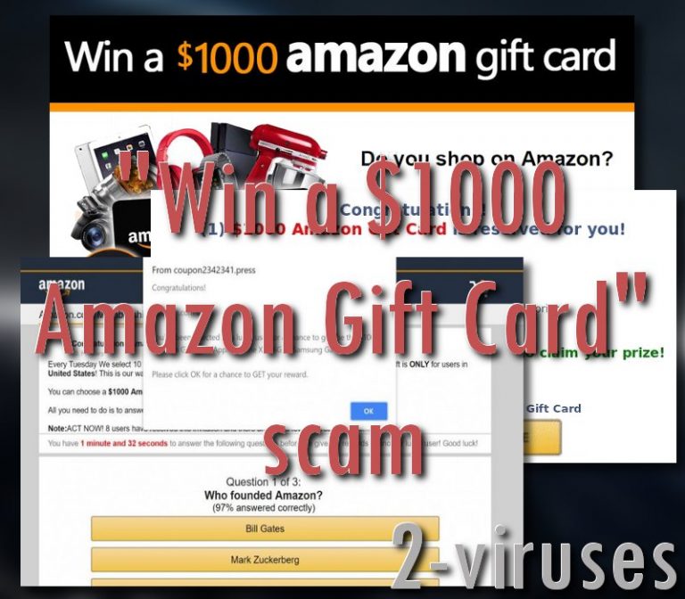 Remove Amazon Gift Card scam (Survey Virus) - 2021 update