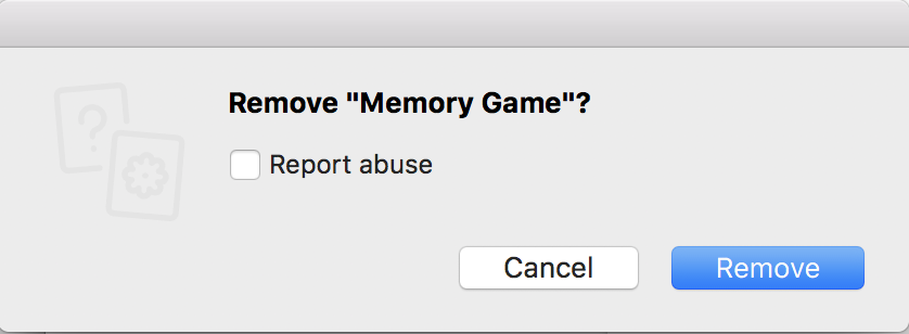 removing Memory Game