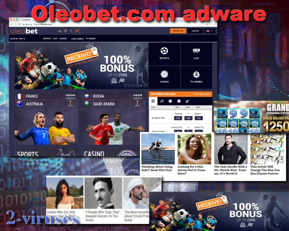 Oleobet.com adware virus removal