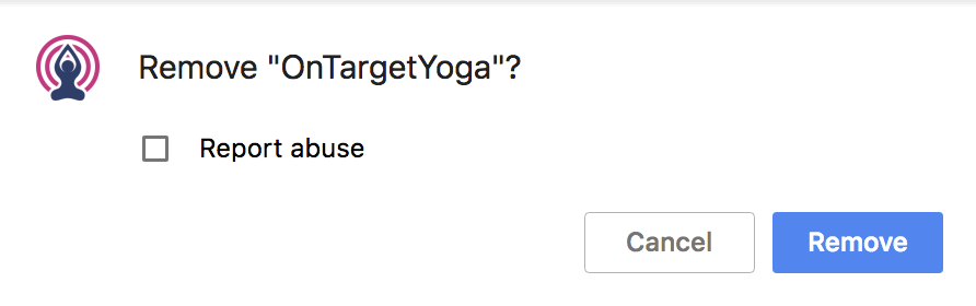 removing ontargetyoga from chrome