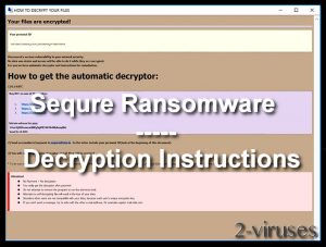 Sequre Ransomware - Decryption Instructions