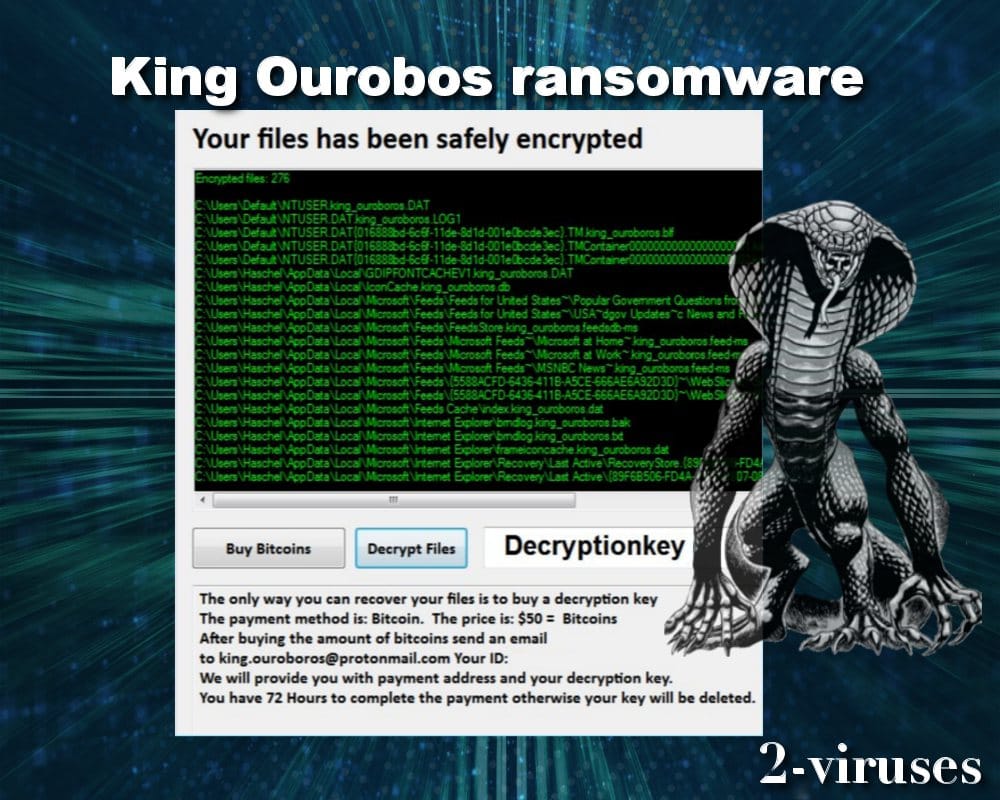 KingOurobos ransomware virus