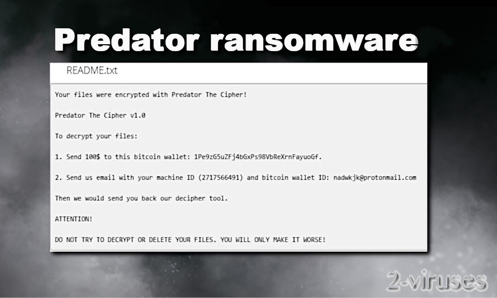 predator ransomware virus cipher