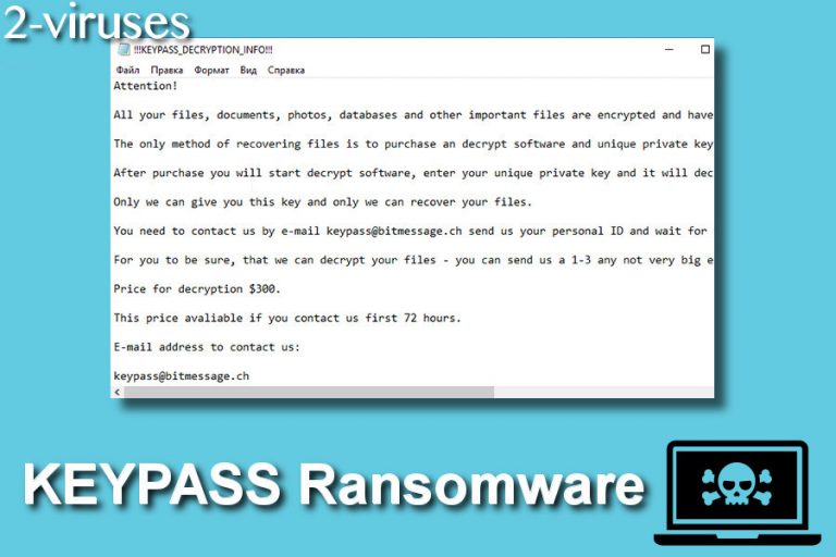 Keypass Ransomware How To Remove Dedicated 2 Viruses Keypass Ransomware How To Remove Dedicated 2 Viruses