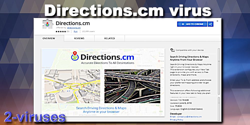 directionscm browser hijacker virus