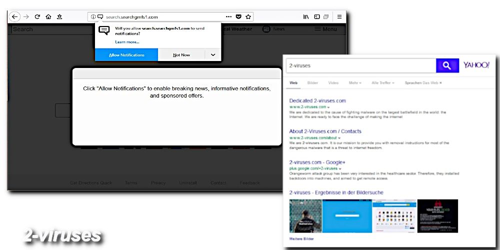 Search.searchgmfs1.com virus notification installation pop-up