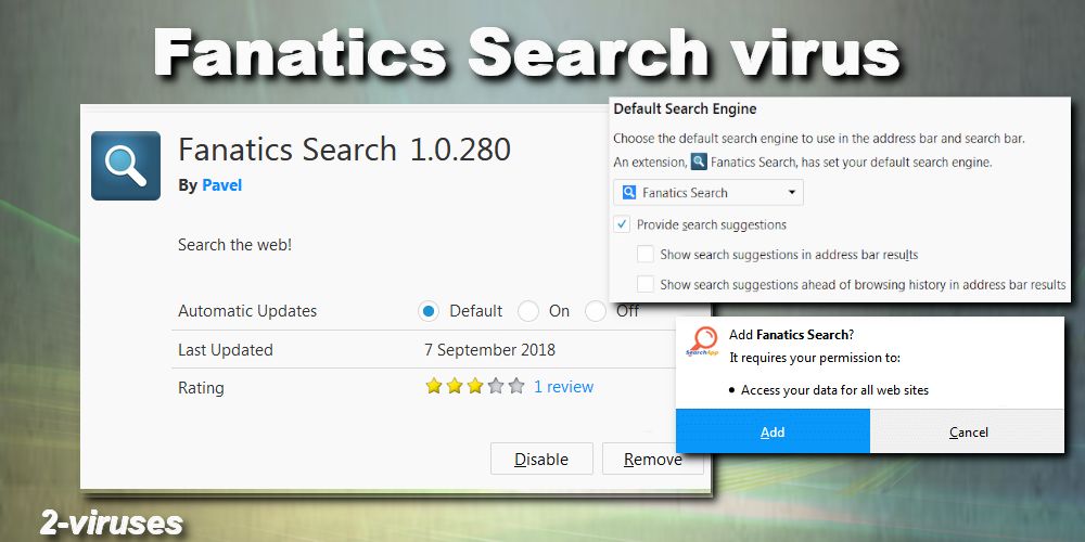 fanatics search browser hijacker