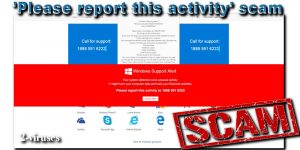 'Please Report This Activity' scam