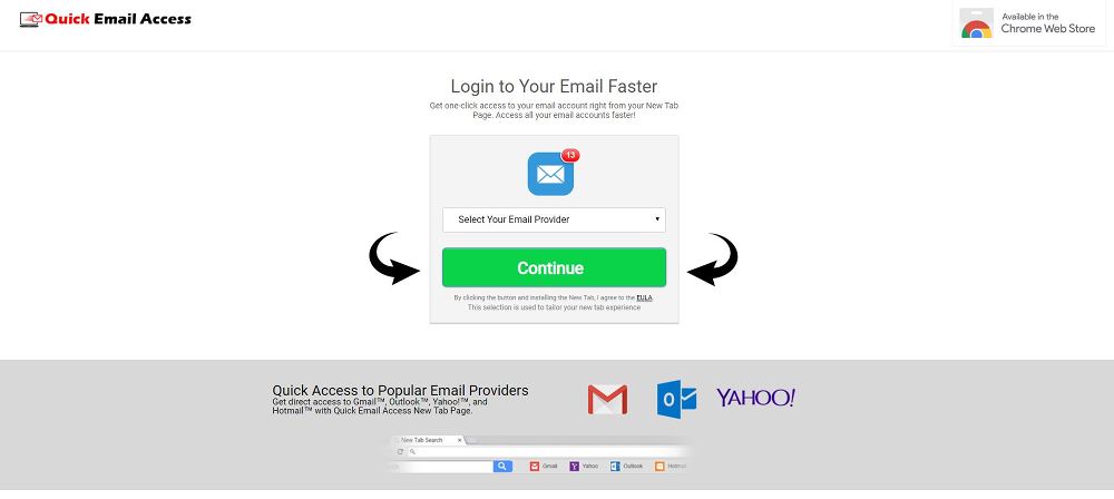 Quick Email Access Extension
