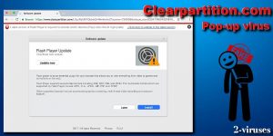 Clearpartition.com pop-up