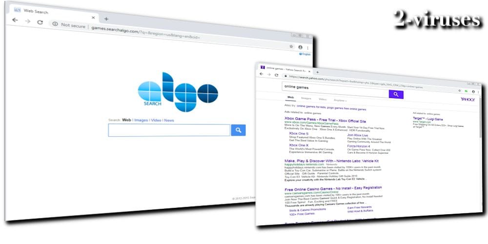 games.searchalgo.com-browser hijaker homepage and engine caused by iGames search extension