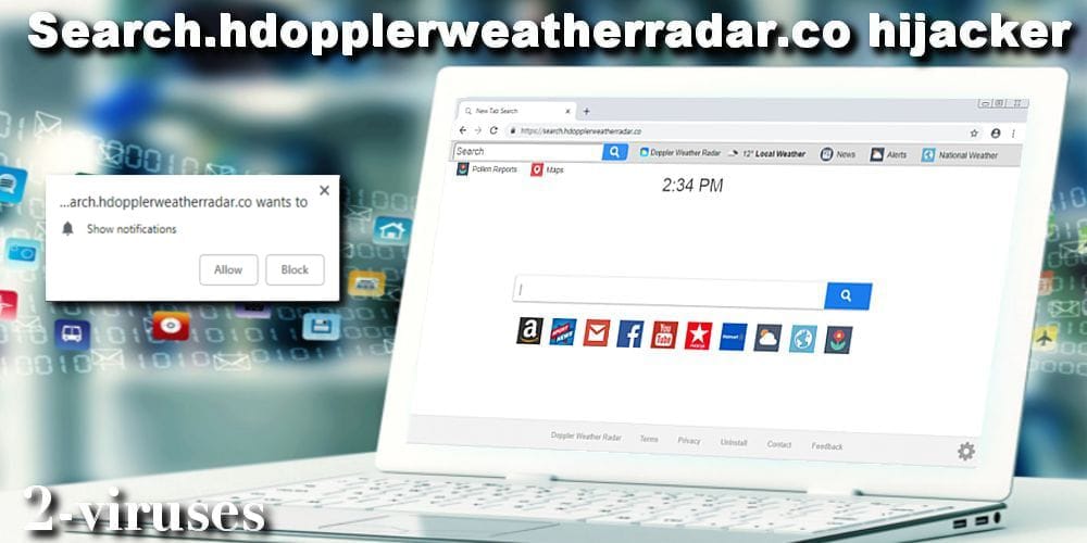 search.hdopplerweatherradar.co browser hijacker