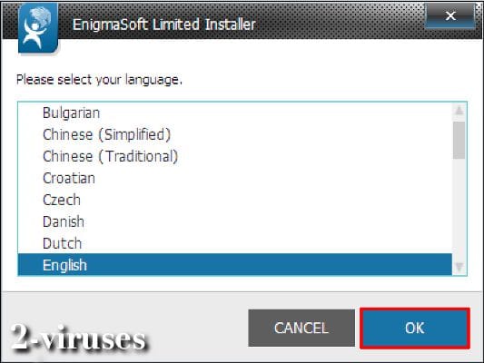 Spyhunter removal step 5 select language