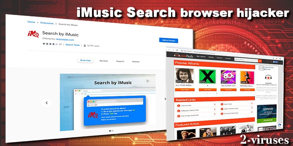 iMusic search browser hijacker