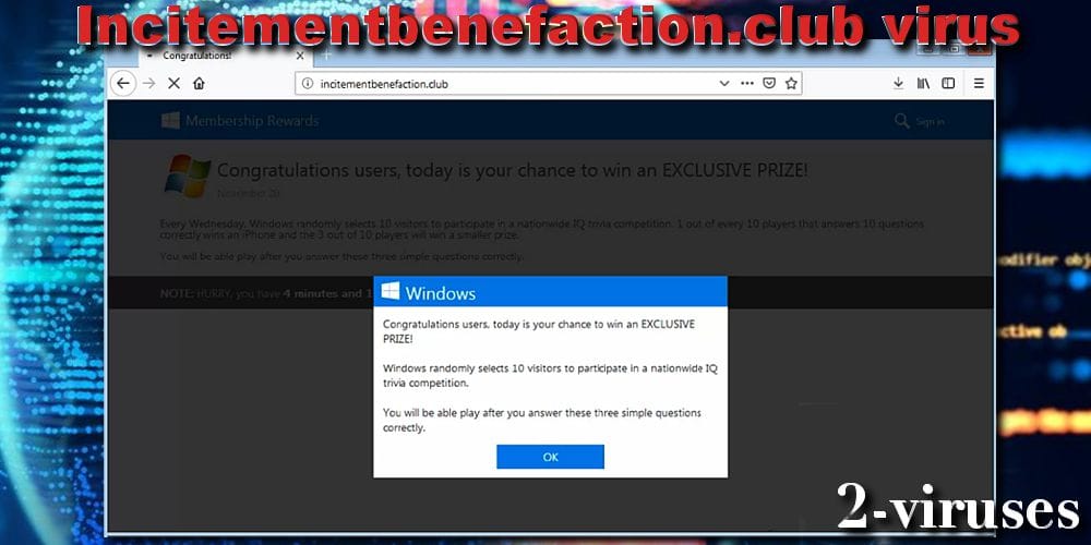 incitementbenefaction.club redirect virus