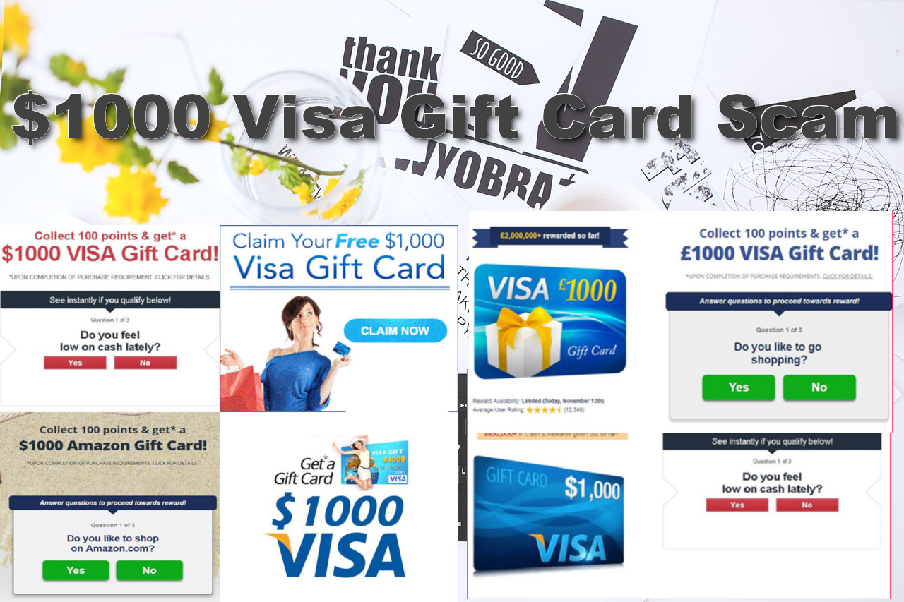 $1000 Visa Gift Card Scam - How to remove - 2-viruses.com