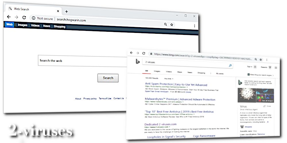 Search.hogwarin.com engine Bing search