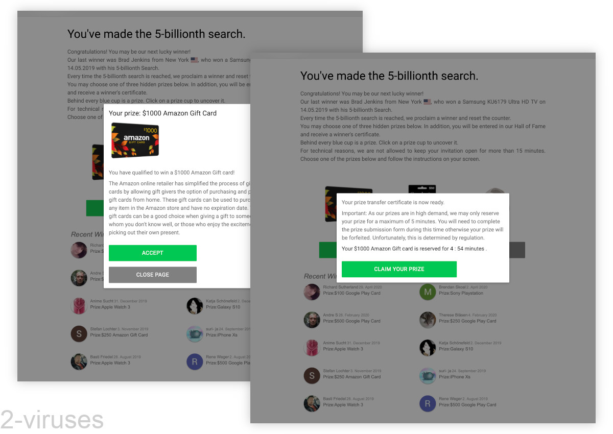 You've made the 5-billionth search' Scam – How to remove (Nov ...