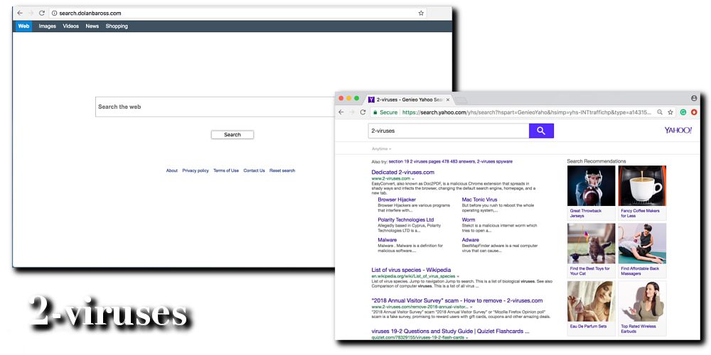 Search.dolanbaross.com yahoo search redirect hijacker