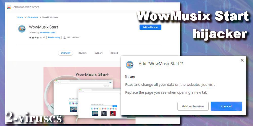 WowMusix Start browser extension for Chrome