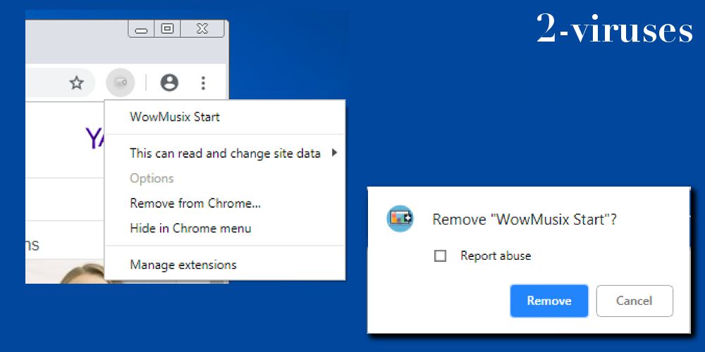WowMusix Start remove Chrome extension