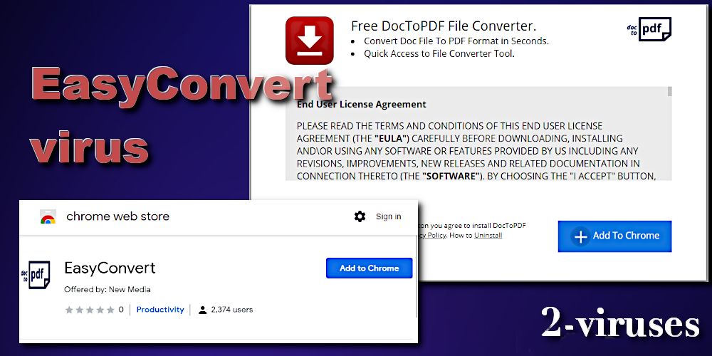 easyconvert browser hijacker extension chrome