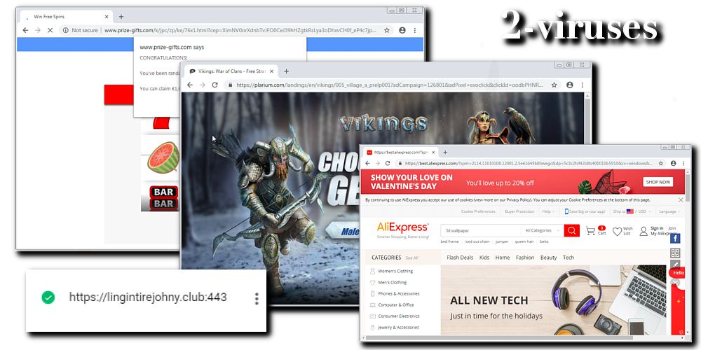Lingintirejohny.club pop-up redirects notifications