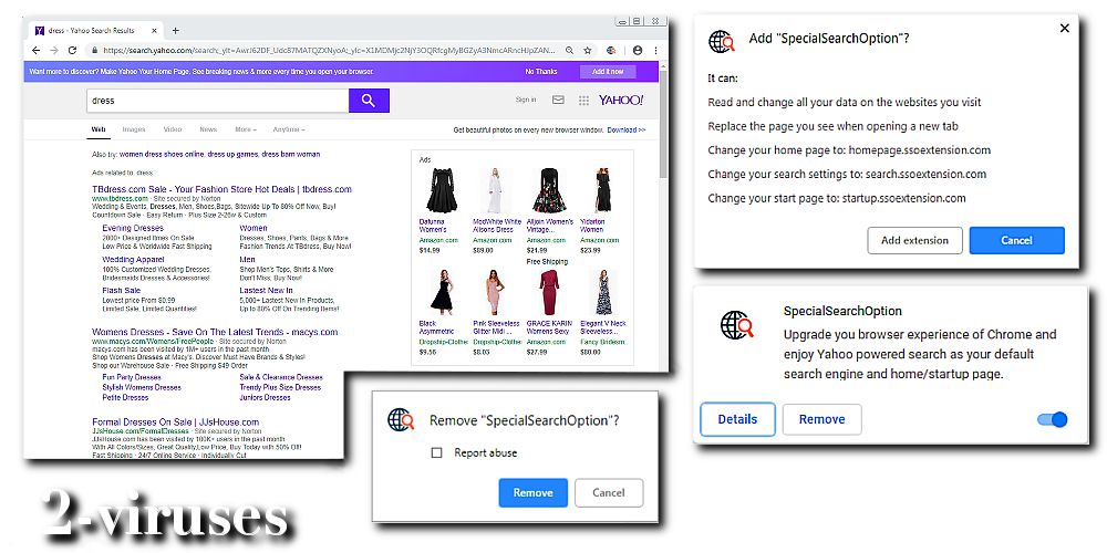 specialsearchoption chrome extension remove