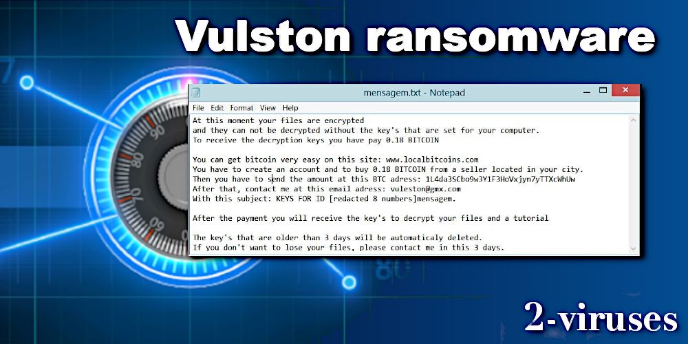 Vulston ransomware ransom note