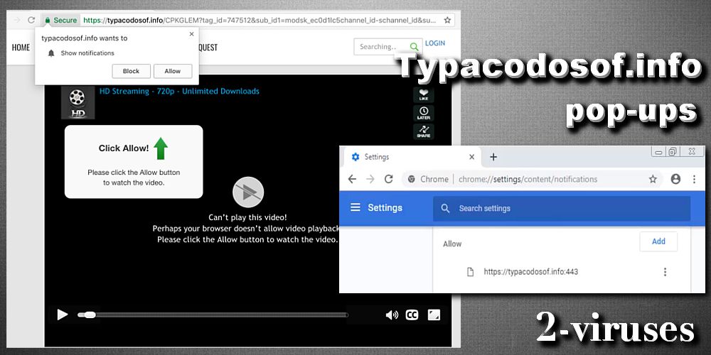 Typacodosof.info pop-ups notifications