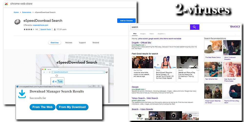 espeeddownload search hijacker yahoo search