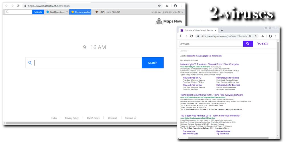 Maps Now search engine homepage Yahoo