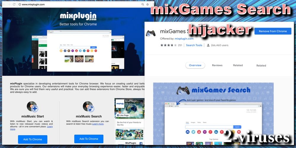 mixgames search chrome browser hijacker