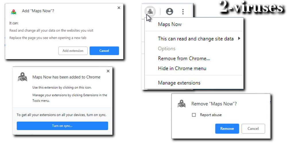 remove Mapsnow.co browser extension from Chrome