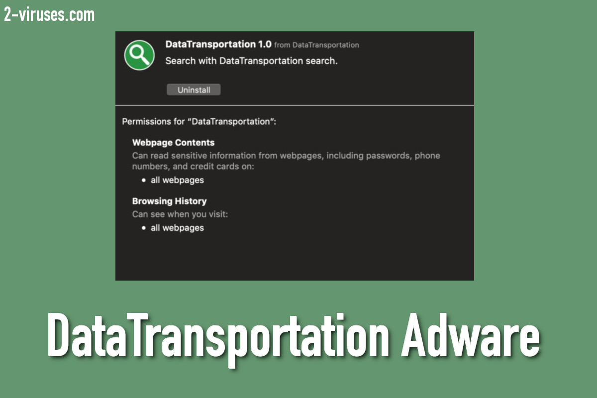 DataTransportation Adware remove