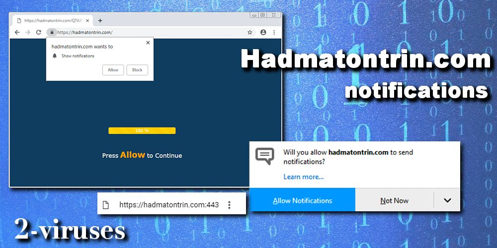 Hadmatontrin.com pop-up notifications
