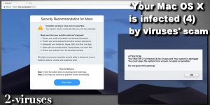 'Your Mac OS X is infected (4) by viruses' scam