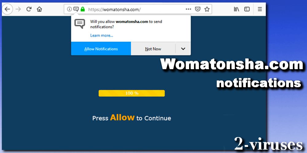 Womatonsha.com pop-up notifications