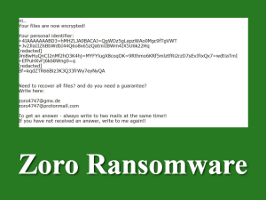 Zoro Ransomware