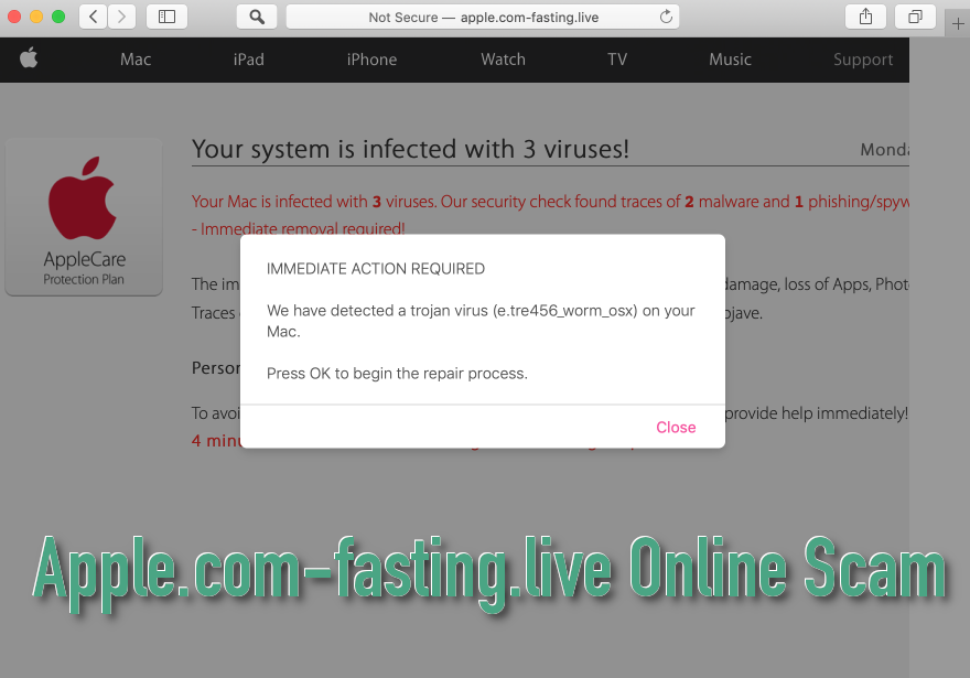 Apple.com-fasting.live Online Scam removal